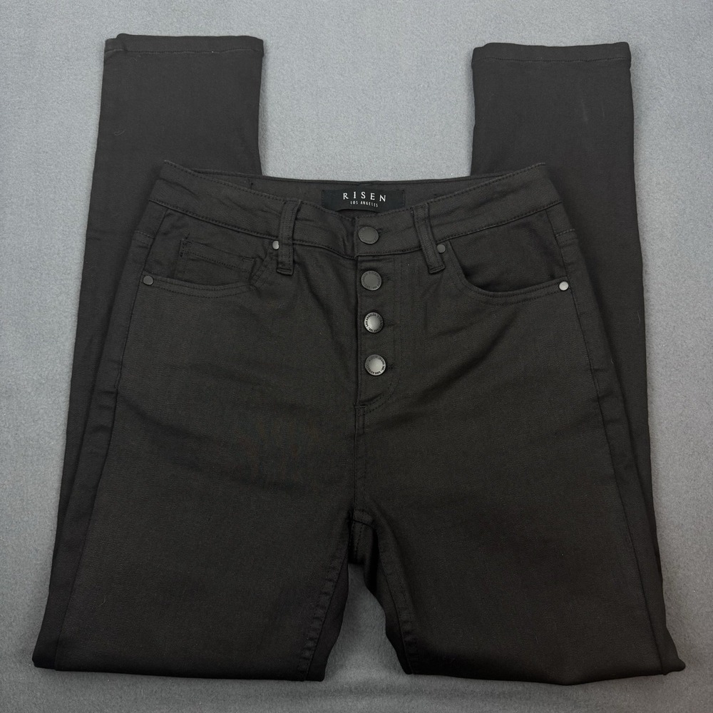 RISEN Womens Black Jeans Button fly - Waist 26 Size‎ 3